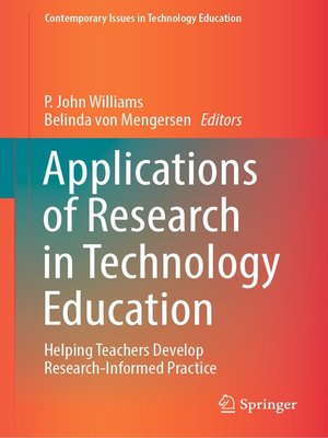 cover image of Applications of Research in Technology Education